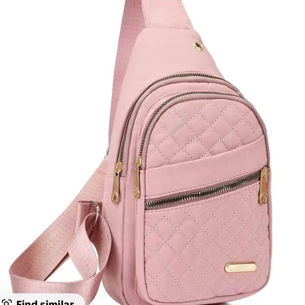 Quilted Pink Sling Bag